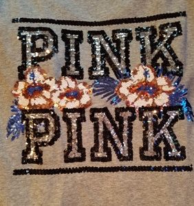 Victoria secret pink zip up hoodie bling